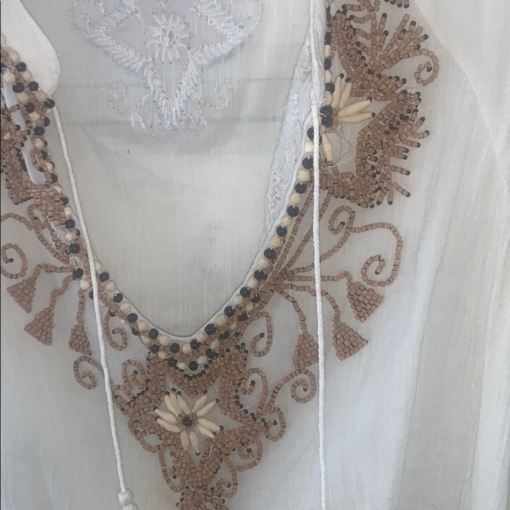 Joie hand beaded boho top